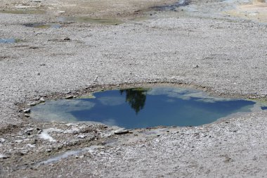 Yellowstone Ulusal Parkı 'nda sıcak havuz. Yüksek kalite fotoğraf
