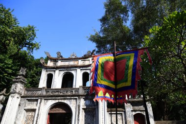 Hanoi, Vietnam 'daki Edebiyat Tapınağı' nın detayları. Yüksek kalite fotoğraf
