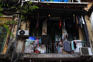 Eski Hanoi, Vietnam 'daki antik saray cephesi. Yüksek kalite fotoğraf