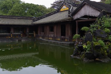 Hue İmparatorluk Kalesi 'nin Trong Du Pavillon' u. Yüksek kalite fotoğraf