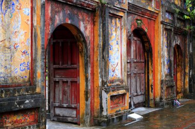 Hue İmparatorluk Kaleleri 'nin kapısı. Yüksek kalite fotoğraf