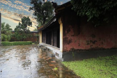 Hue, Vietnam 'daki Yasak Kale' nin iç binası. Yüksek kalite fotoğraf