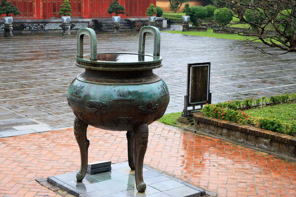 Dynastic urn of the Imperial Citadel of Hue. High quality photo