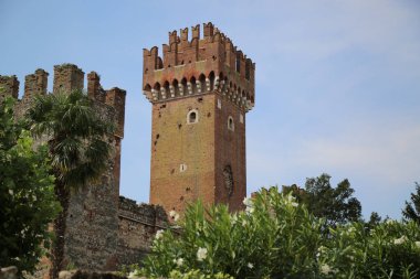 Villa Bernini, Lazise, İtalya 'daki Garda Gölü' nde. Yüksek kalite fotoğraf