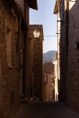 İtalya 'nın Castiglione dOrcia kasabasına ait görüntüler. Yüksek kalite fotoğraf