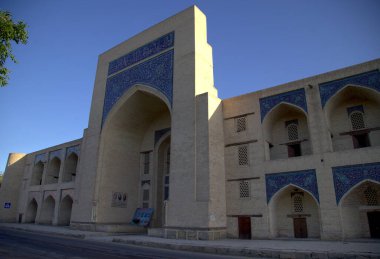 Özbekistan, Buhara 'daki Kukeldash Madrasa manzarası. Yüksek kalite fotoğraf