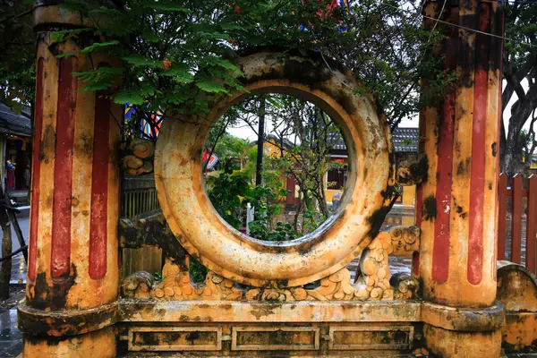 Hoi An, Vietnam 'daki bir evin detayları. Yüksek kalite fotoğraf