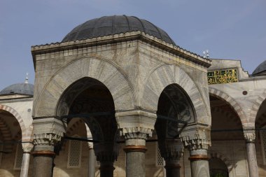 İstanbul 'daki Mavi Cami' nin iç manastırının ayrıntıları. Yüksek kalite fotoğraf