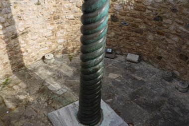 İstanbul Sultanahmet yakınlarındaki Antik Hipodrom Yılan Sütunu. Yüksek kalite fotoğraf