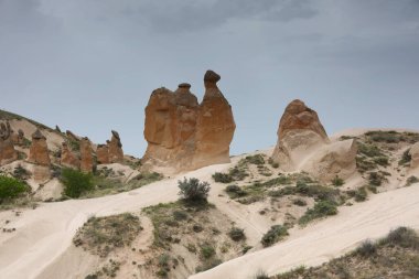 Türkiye 'nin Kapadokya kentindeki Hayal gücü Vadisi manzarası. Yüksek kalite fotoğraf