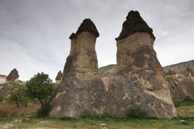 Türkiye 'nin tüm Kapadokya' daki en büyük peri bacaları. Yüksek kalite fotoğraf