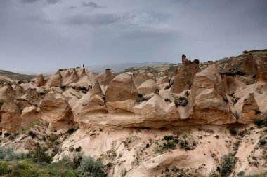 Türkiye 'nin Kapadokya kentindeki Hayal gücü Vadisi manzarası. Yüksek kalite fotoğraf