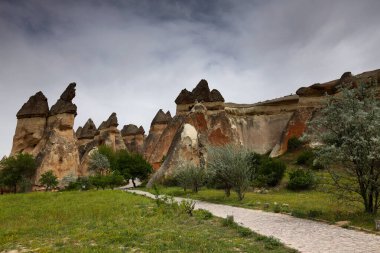 Türkiye 'nin tüm Kapadokya' daki en büyük peri bacaları. Yüksek kalite fotoğraf