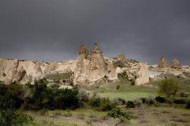 Kapadokya, Türkiye 'deki Aşk Vadisi' nin kaya oluşumları. Yüksek kalite fotoğraf