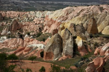 Kapadokya, Türkiye 'deki Kızıl Vadi' nin kaya oluşumları. Yüksek kalite fotoğraf