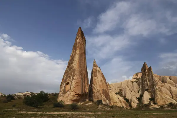 stock image Rock formations in the Rose Valley in Cappadocia, Turkey. High quality photo