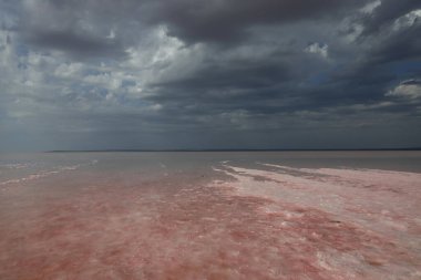 Türkiye 'nin Tuz Golu tuz gölünün güzel renkleri. Yüksek kalite fotoğraf