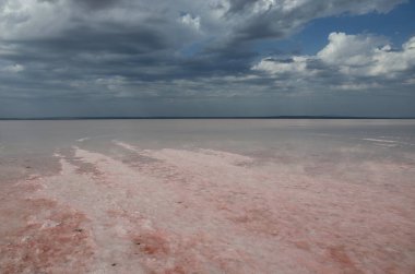 Türkiye 'nin Tuz Golu tuz gölünün güzel renkleri. Yüksek kalite fotoğraf