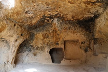 Türkiye 'nin Kapadokya kentindeki Selime Katedrali' nin iç manzarası. Yüksek kalite fotoğraf