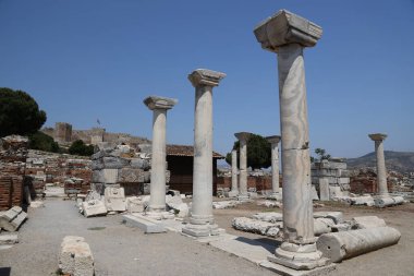 Ephesus, Türkiye 'deki St.Johns Bazilikası harabeleri. Yüksek kalite fotoğraf