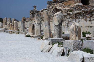 Türkiye 'deki Roma şehri Efes' in kalıntıları. Yüksek kalite fotoğraf