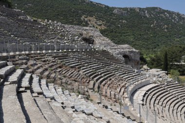 Türkiye 'nin Efes kentindeki Büyük Tiyatro Manzarası. Yüksek kalite fotoğraf