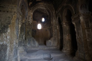 Türkiye 'deki taş kesimli dini binalarından birinin Selime Katedrali' nin içi. Yüksek kalite fotoğraf