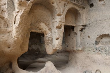 Türkiye 'deki taş kesimli dini binalarından birinin Selime Katedrali' nin içi. Yüksek kalite fotoğraf
