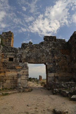 Türkiye 'nin Hierapolis kenti harabeleri. Yüksek kalite fotoğraf