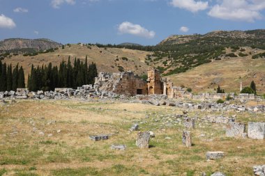 Türkiye 'nin Hierapolis kenti harabeleri. Yüksek kalite fotoğraf