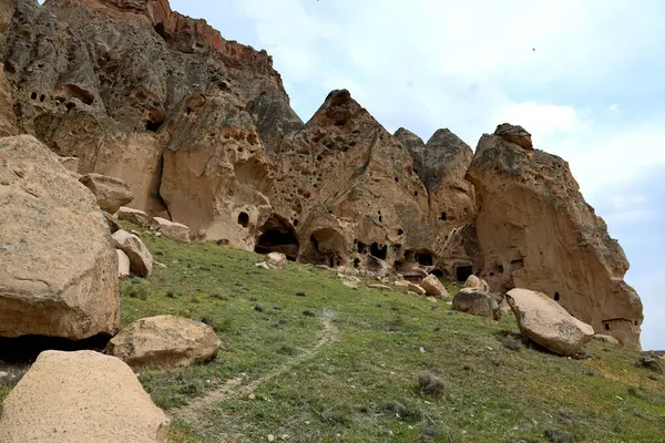 stock image Selime Cathedral rock-cut religious buildings, Turkey. High quality photo