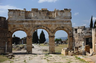 Türkiye 'nin Hierapolis kenti harabeleri. Yüksek kalite fotoğraf