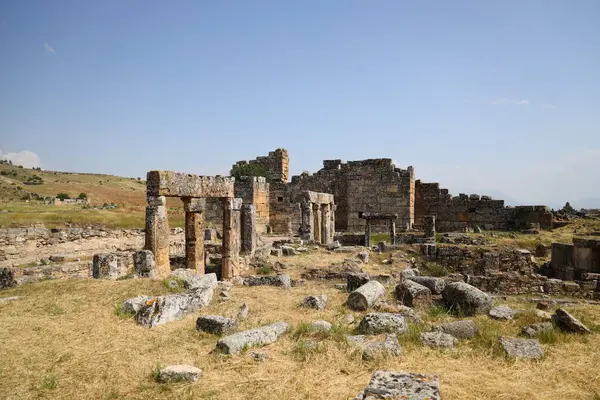 stock image Ruins in the Roman city of Hierapolis, Turkey. High quality photo