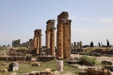Türkiye 'nin Hierapolis kenti harabeleri. Yüksek kalite fotoğraf