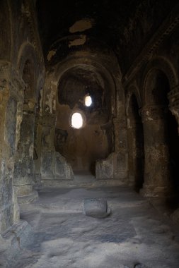 Türkiye 'deki taş kesimli dini binalarından birinin Selime Katedrali' nin içi. Yüksek kalite fotoğraf