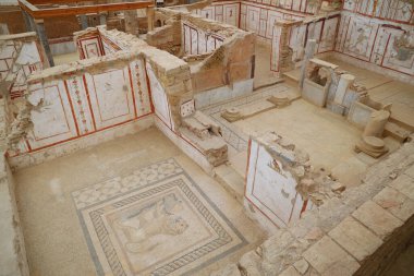 Türkiye 'nin Efes kentinin antik evlerinin süsleri. Yüksek kalite fotoğraf