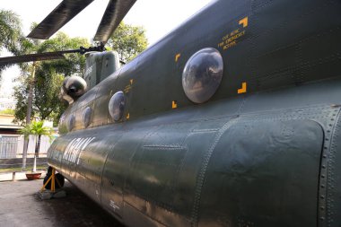 Vietnam Savaşı 'nda Amerikalılar tarafından kullanılan helikopter. Yüksek kalite fotoğraf