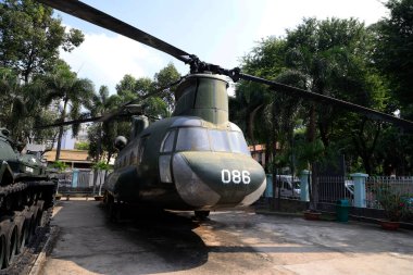 Vietnam Savaşı 'nda Amerikalılar tarafından kullanılan helikopter. Yüksek kalite fotoğraf