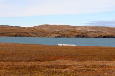 Landscape in the realm of Bamsebu in Svalbard. High quality photo clipart