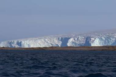 The coast and ice of Kvitoya Island, Svalbard. High quality photo clipart