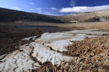 Svalbard 'daki Yedi Adalar Takımadası' ndaki Parryoya Adası. Yüksek kalite fotoğraf