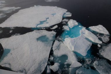 Pack ice north of Svalbard. High quality photo clipart