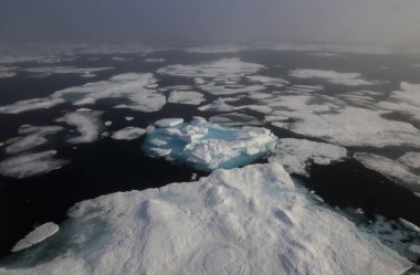 Svalbard 'ın kuzeyine buz koyun. Yüksek kalite fotoğraf