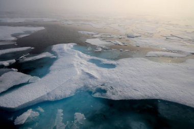 Pack ice north of Svalbard. High quality photo clipart