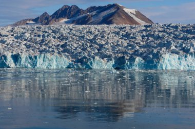 The Ice Colors of Lilliehookbreen Fjord in Svalbard. High quality photo clipart