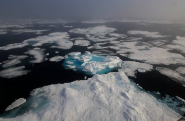 Svalbard 'ın kuzeyine buz koyun. Yüksek kalite fotoğraf