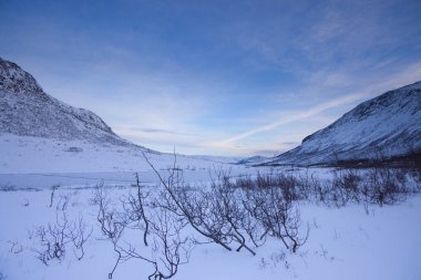 Landscape on Kvaloya Island in Norway. High quality photo clipart