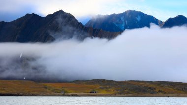 Bamsebu 'nun Svalbard' daki manzarası. Yüksek kalite fotoğraf