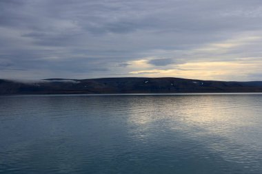 Bamsebu 'nun Svalbard' daki manzarası. Yüksek kalite fotoğraf