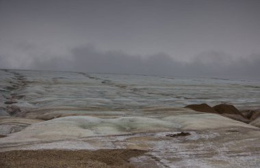 Torellneset the headland at the southwestern side of Nordaustlandet, Svalbard. High quality photo clipart